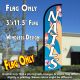 Nails (Blue) Windless Polyknit Feather Flag (3 x 11.5 feet)