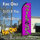 NAILS & SPA (Purple) Flutter Feather Banner Flag (11.5 x 3 Feet)