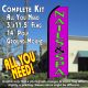 NAILS & SPA (Purple) Flutter Feather Banner Flag Kit (Flag, Pole, & Ground Mt)