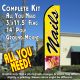 NAILS (Yellow) Flutter Feather Banner Flag Kit (Flag, Pole, & Ground Mt)