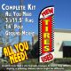 New Used Tires Windless Feather Banner Flag Kit (Flag, Pole, & Ground Mt)
