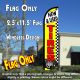 NEW & USED TIRES (Yellow/Checkered) Windless Polyknit Feather Flag (2.5 x 11.5 feet) 