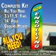 Now Enrolling (Multicolor) Windless Advertising Feather Banner – Complete Flag Kit