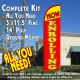 Now Enrolling (Yellow/Red) Windless Advertising Feather Banner – Complete Flag Kit