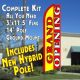 GRAND OPENING (Yellow/Red) Flutter Feather Banner Flag Kit (Flag, Pole, & Ground Mt)