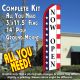 NOW OPEN (Stars & Stripes) Flutter Feather Banner Flag Kit (Flag, Pole, & Ground Mt)