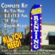 Now Renting (Blue/White/Stars) Windless Advertising Feather Banner – Complete Flag Kit