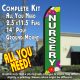 Nursery (Green/White) Windless Advertising Feather Banner – Complete Flag Kit