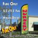 NURSERY Windless Feather Banner Flag (2.5 x 11.5 Feet)