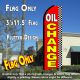 OIL CHANGE (Checkered) Flutter Feather Banner Flag (11.5 x 3 Feet)