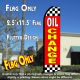 OIL CHANGE (Red/Checkered) Flutter Polyknit Feather Flag (11.5 x 2.5 feet)