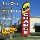 OIL CHANGE (Yellow/Red) Windless Polyknit Feather Flag (2.5 x 11.5 feet)