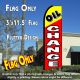 OIL CHANGE (Yellow/Red) Flutter Feather Banner Flag (11.5 x 3 Feet)