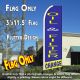 OIL & FILTER CHANGE (Blue/Yellow) Flutter Feather Banner Flag (11.5 x 3 Feet)