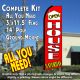 OPEN HOUSE SATURDAY (Red) Flutter Feather Banner Flag Kit (Flag, Pole, & Ground Mt)