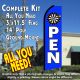 Open (Sports) Windless Advertising Feather Banner – Complete Flag Kit
