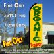 Organic Produce (Yellow) Windless Advertising Feather Banner – Flag Only