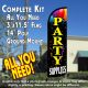 Party Supplies Windless Feather Banner Flag Kit (Flag, Pole, & Ground Mt)