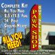 PAWN SHOP (Yellow/Red) Flutter Feather Banner Flag Kit (Flag, Pole, & Ground Mt)