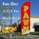 Pawn Windless Polyknit Feather Flag (3 x 11.5 feet)