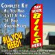 Pay Your Bills Here (Red) Windless Advertising Feather Banner – Complete Flag Kit