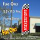 Performance (Checkered) Windless Advertising Feather Banner – Flag Only