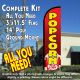 Popcorn Windless Feather Banner Flag Kit (Flag, Pole, & Ground Mt)
