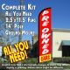 PRE-OWNED CARS (Red) Windless Feather Banner Flag Kit (Flag, Pole, & Ground Mt)