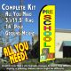 PRESCHOOL (Yellow) Flutter Feather Banner Flag Kit (Flag, Pole, & Ground Mt)