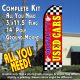 QUALITY USED CARS (Red/Checkered) Flutter Feather Banner Flag Kit (Flag, Pole, & Ground Mt)