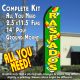 RASPADOS (Green/Yellow) Flutter Feather Banner Flag Kit (Flag, Pole, & Ground Mt)