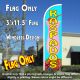 Raspados (Smoothies) Windless Polyknit Feather Flag (3 x 11.5 feet)