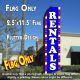 Rentals (Blue/White/Stars) Windless Advertising Feather Banner – Flag Only