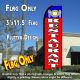 Restaurant (Blue/Red) Windless Advertising Feather Banner – Flag Only