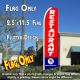 RESTAURANT (Red/Blue) Flutter Feather Banner Flag (11.5 x 2.5 Feet)