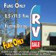 Rv Sale (Blue/Red) Windless Advertising Feather Banner – Flag Only