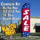 SALE (Blue/Red/Stars) Flutter Feather Banner Flag Kit (Flag, Pole, & Ground Mt)