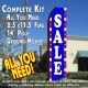 SALE (Blue/White/Stars) Flutter Feather Banner Flag Kit (Flag, Pole, & Ground Mt)