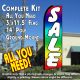 SALE (Multi-colored) Flutter Feather Banner Flag Kit (Flag, Pole, & Ground Mt)