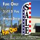 Sale (Stars & Stripes) Windless Polyknit Feather Flag (3 x 11.5 feet)