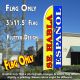 SE HABLA ESPANOL (Blue/Yellow) Flutter Feather Banner Flag (11.5 x 2.5 Feet)