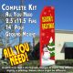 SEASON'S GREETINGS (Red/Snowman) Flutter Feather Banner Flag Kit (Flag, Pole, & Ground Mt)