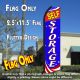 STORAGE (Patriotic) Flutter Polyknit Feather Flag (11.5 x 2.5 feet)