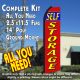 Self Storage (Red/Yellow) Windless Feather Banner Flag Kit (Flag, Pole, & Ground Mt)