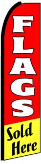 Flags Sold Here Windless Advertising Feather Banner – Flag Only