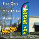 SHAVED ICE Windless Polyknit Feather banner  Flag (11 x 2.5 feet)