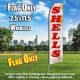 SHELLS beach red flutter flag