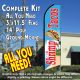 SHRIMP TACOS (Blue) Flutter Feather Banner Flag Kit (Flag, Pole, & Ground Mt)