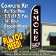 SMOKE SHOP (Black) Flutter Feather Banner Flag Kit (Flag, Pole, & Ground Mt)