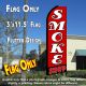 SMOKE SHOP (Red/Black) Flutter Feather Banner Flag (11.5 x 3 Feet)